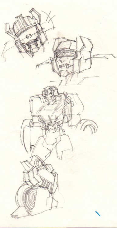 judusart:  Thing in my sketchbook. I always sketch some pic while I’m studying (Except Kup and Ratchet done their finale move pic lol ).