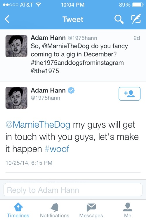 mattyhewhealy:  alienajackson:  He is legitimately trying to get a dog to come to their show. Could he be any cuter??  #woof 