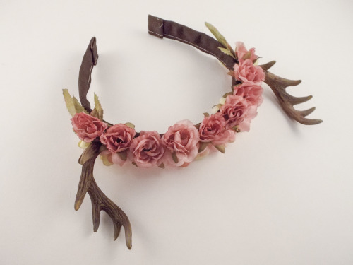 sweetmildred:  Forest Fawn Antler Crown.   Available here: Sweet Mildred