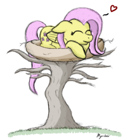 acesentialsketches:  cocoa-bean-loves-fluttershy:  Nesting Habits by Mynder   I’m glad to see a drawing of a friend of mine make the rounds.She wanted to delete this.  I convinced her not to.Glad she didn’t- this is one of her better drawings.  x3