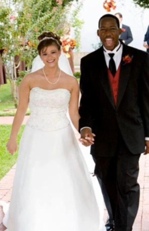 She was a black man’s bride the first time she was with him.  Now, they’ve gone and made