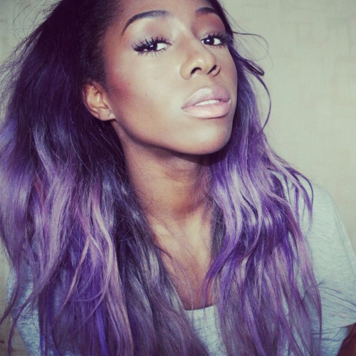 Porn Pics imninm:Black girls with purple/lavender hair