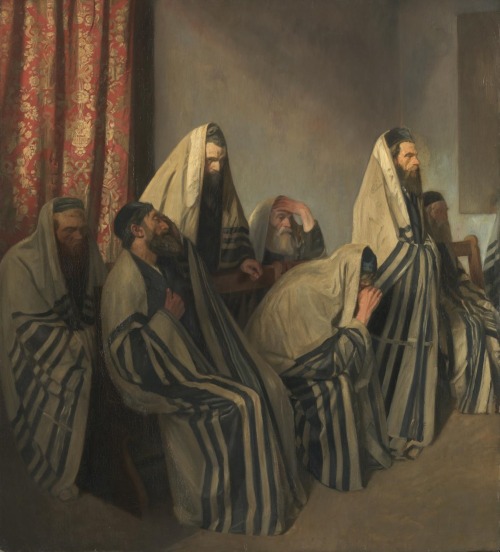 laclefdescoeurs:Jews Mourning in a Synagogue, 1906, Sir William Rothenstein
