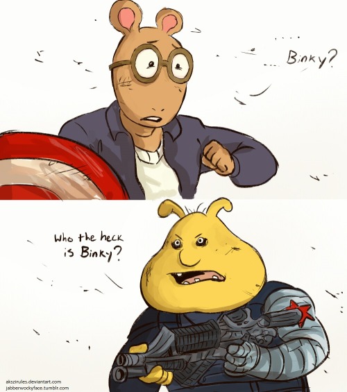 jabberwockyface: Because I was talking about the Winter Soldier to my mom and she said, “Ah&nd