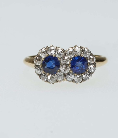 This Stunning Ring, Featuring Two Sapphires Set In Diamonds, Was A Gift From Queen Victoria To Her Granddaughter-in-law,
