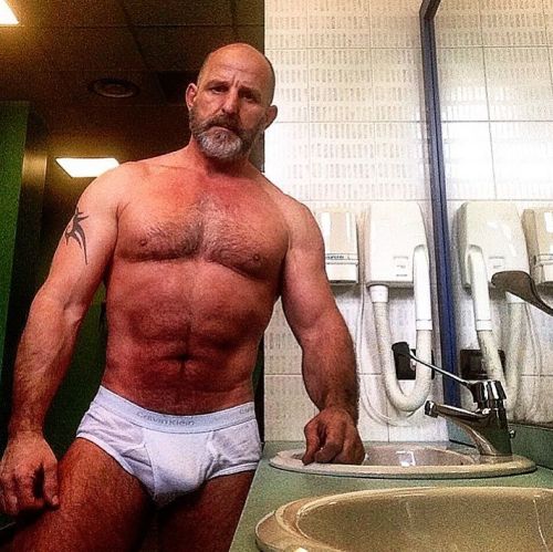 hotdadsbigcocks:hotdadsbigcocks:     The dude on the right, with that monster cock…boy, I’ve busted so many nuts to his pics. The dude’s gifted and talented too; yes, an auto-fellatio fellow.