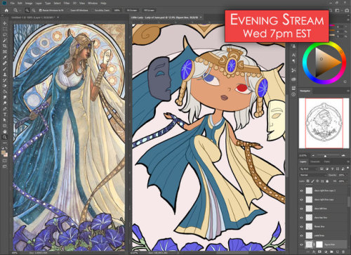 Going live now (7 pm EST)!  Come join me while I work on the Little Gem Lady of September’s sticker 