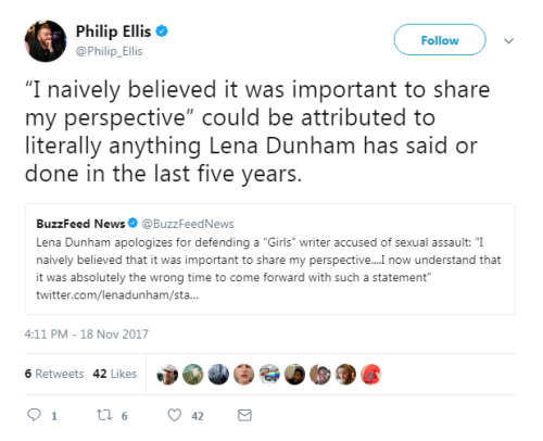 TW for rape, victim blamingSourceIn case you needed a(nother) reason to find Lena Dunham contemptibl