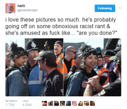 highwaytohell-a:  nevaehtyler: Her name is Saffiyah Khan and she became symbol of Birmingham, UK, when she smiled in defiance at English Defense League protester. ✊🏾 she was defending another woman named Saira Zafar 
