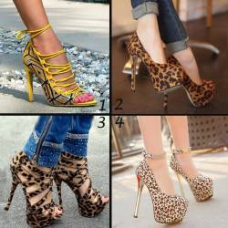 ideservenewshoesblog:  Euro-american Leopard Grain Ankle Strap Platform Heels