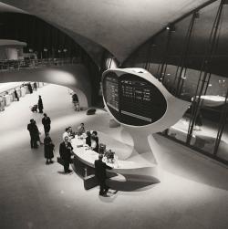 historicaltimes:   Information desk, Trans World Airlines Terminal, John F. Kennedy Airport, New York, New York, by Balthazar Korab, between 1956-6 Read More
