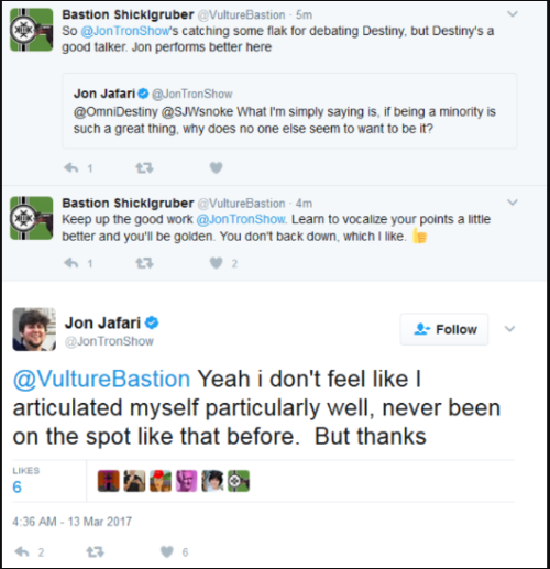 legendarydragonofficial: whatinthegotdamn: jontron thanks a nazi today  for anyone still on the fence as to how shit he really is 
