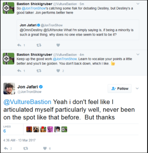 whatinthegotdamn:jontron thanks a nazi today