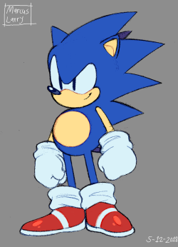 marcuslarry:  I just really like this sketch, so here! I tried to combine all of my favorite iterations of sonic into one package, just so I could really get the feel for the character again. (OVA, toei, adventure, Naoto Oshima, and Saturn) 