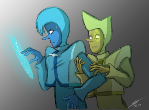 avr-arts:I want an su spinoff short of these two trying to escape space jail oitnb style.