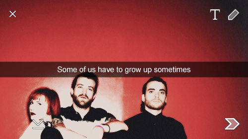 anklebitters:  Paramore in snapchats (part 1). 