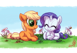 rarijackdaily:  Ponyville fillies.  Eeee~!