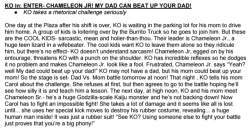 ianjq: Old Chameleon Jr. stuff! As mentioned by Toby Jones in this post, “My Dad Can Beat Up Your Dad” is one of the oldest OK KO! stories, dating all the way back to 2012! I wrote it right after I finished the pilot and it survived, mostly unscathed,