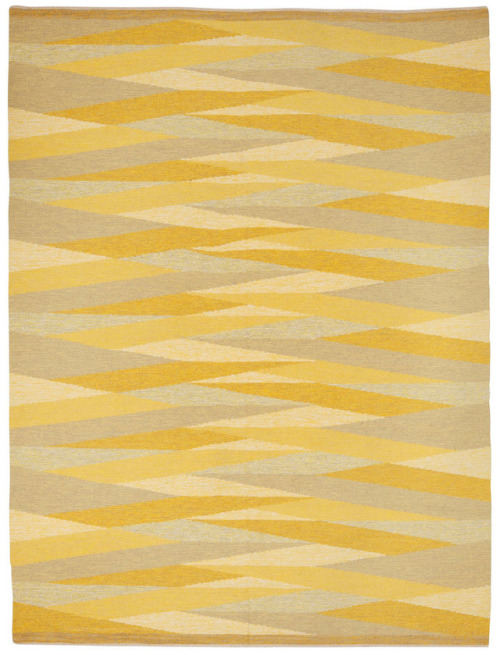 ELSA GULLBERG, Untitled, flatweave and tapestry weave rug, Sweden, c.1960. Material wool on linen wa