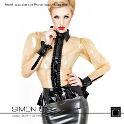 simono-latex:  New latex blouse and skirt