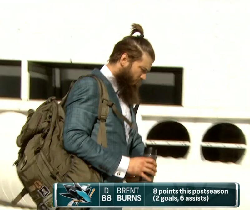 and here come the stars — Brent Burns Gigantic beard Even larger...