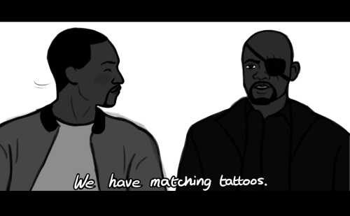 helahler:Day 11 of the Draw Sam Wilson Challenge (with bonus Nick Fury)Text taken from this gifset. 