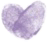 locket and lavender thumbprint heart
