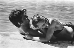 mrsclarkkent:  Alain Delon and Romy Schneider,