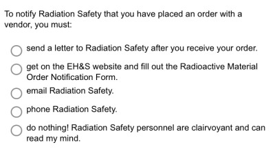 fluorescentbrains:fluorescentbrains:this lab safety training module is sending meI feel like whoever wrote these questions was speaking from experience 