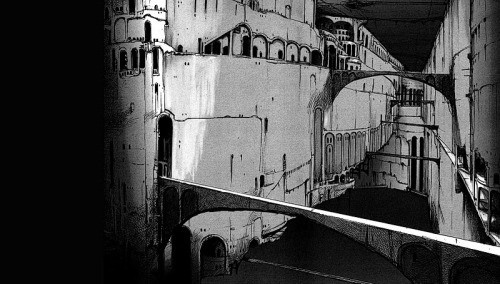 archatlas:  Tsutomu Nihei 弐瓶 勉 Tsutomu Nihei is a Japanese manga artist. His cyberpunk-influenced artwork has gained a strong cult following. At first he studied architecture and later this influence has shown up in his manga works in his depiction