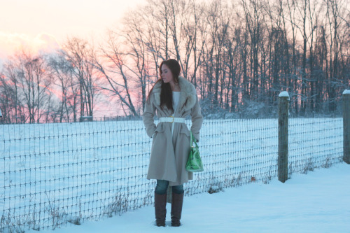 Snow Day Sunset Coat by Page- vintage Sweater by Zara Jeans by Seven Jeans Boots by Steve Madden Pur