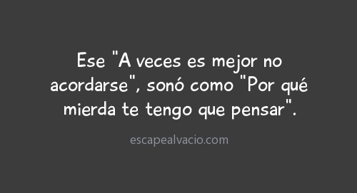 Escape al vací­o