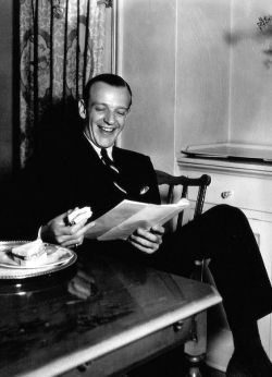 :  Fred Astaire at home, 1930s. 