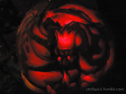 Working on my pumpkin carving for a scholarship contest~ This is just the carving part. I&rsquo;