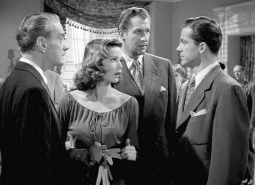 Top: Clifton Webb, Gene Tierney, Vincent Price and Dana Andrews in Laura (1944). Bottom: Dana Andrew