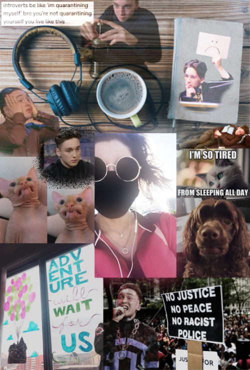 make a moodboard depicting how your time has been spent in quarantine/social distancing and tag five