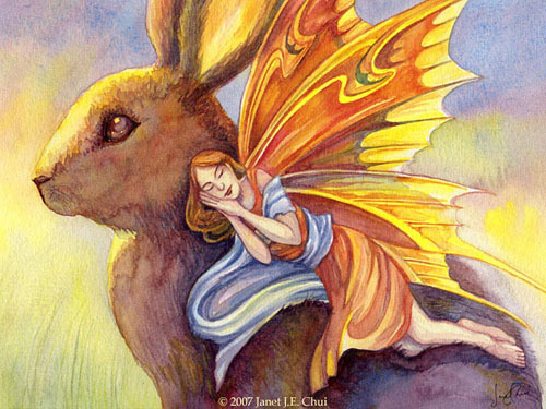 Faery and Bunny by Janet ChuiArtist’s Website