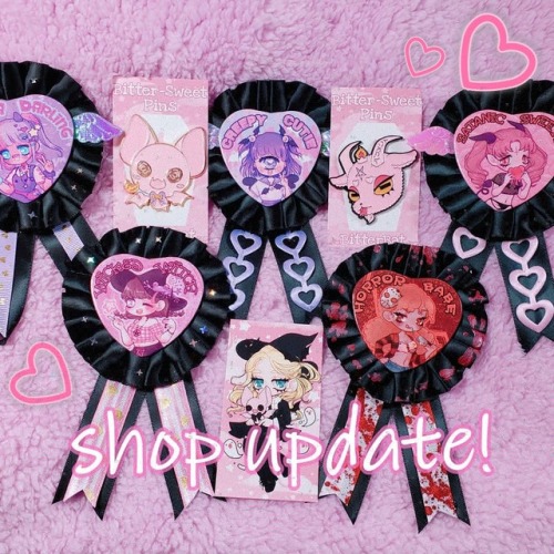 Shop Updated! Updated the shop with some pins, charms, and whatever crop tops I have left! It&a