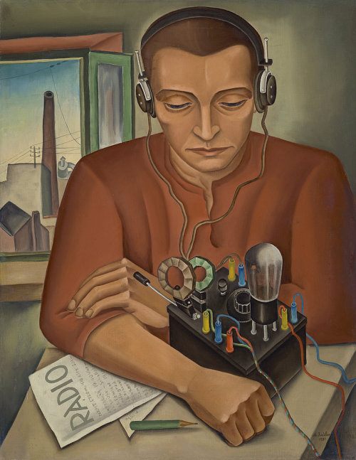 Max Radler (German, 1904-1971). Radio listener (1930).