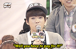  Woohyun living up to his title as INFINITE’s stingiest member. 