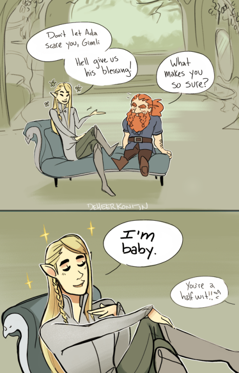 deheerkonijn: Legolas does whatever the fuck he wants because he’s baby