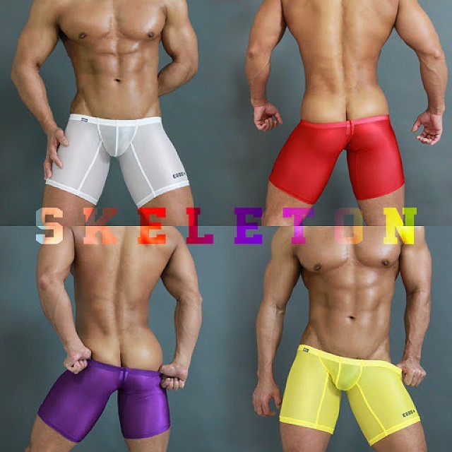 tightgearguys:  painted on it looks like. such a hot piece of ass in some tight shorts.