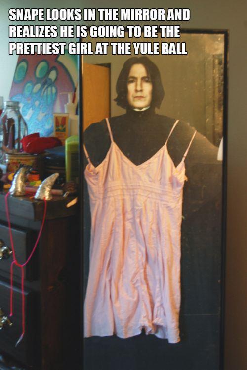 tastefullyoffensive:  Snape Doing Everyday Things [via]