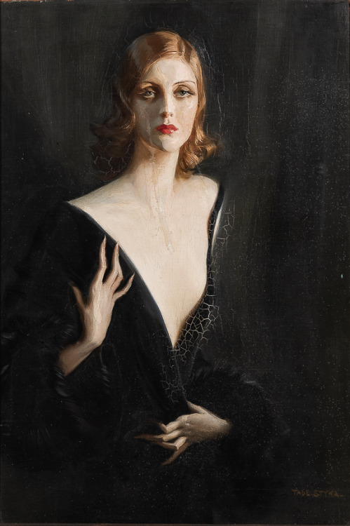 polishpaintersonly: “Portrait of a Lady” by Tadeusz Styka (Polish;1889-1954)oil on canva