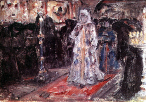 Study to “Tsarevna’s visit of nunnery”, Vasily SurikovMedium: oil,canvas