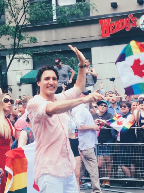 theghostparty:Today, Justin Trudeau became the first sitting Prime Minister of Canada to walk in a P