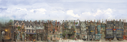 magicscrapbook: Diagon Alley Maps by Miraphora Mina and Eduardo Lima for the film Harry Potter and t