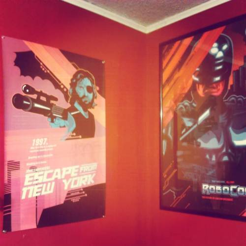 My awesome uncle got my #escapefromnewyork #posterdesign printed for me. I placed it right next to m