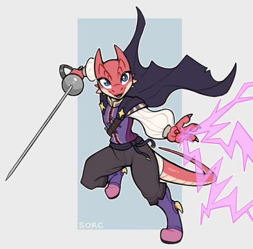 Vahruunir the swashbuckling bard &lsquo;bold! Commission for Makulewd on Twitter - thank you!