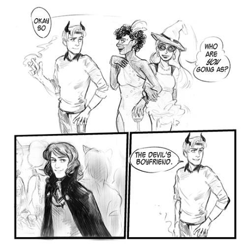 remarried:i started a comic about armand & daniel getting invited to a halloween gathering by so